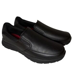 SKECHERS Men's Relaxed Fit Nampa Groton SR Slip Resistant Work Shoe Black Sz 7